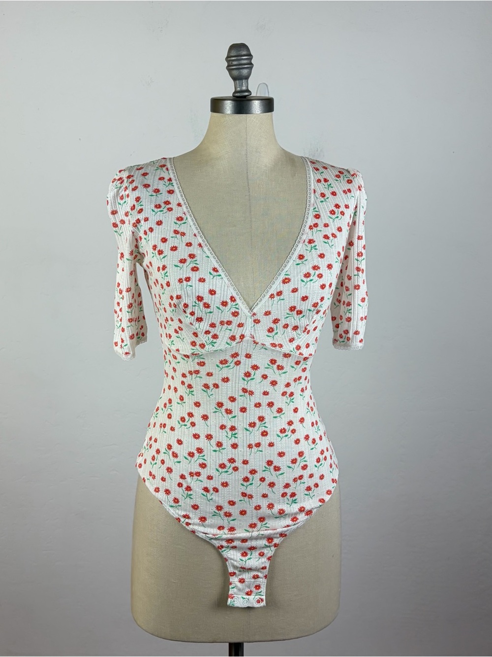 YSE Floral Short Sleeve Bodysuit